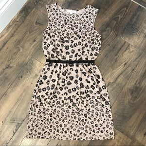 LOFT Leopard Print Dress XXSP